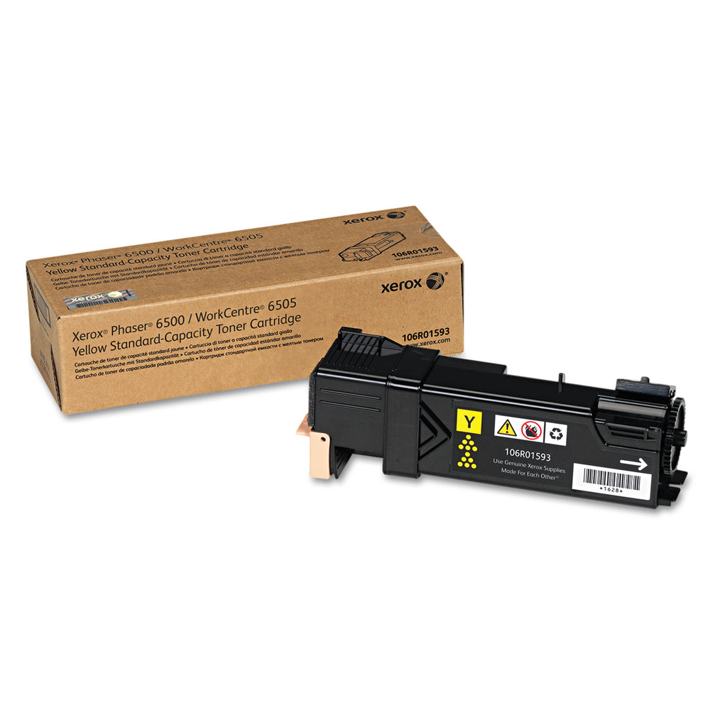 Xerox 106R01593 Yellow Toner Cartridge for Phaser 6500/WorkCentre 6505 - Standard Capacity - 1000 Pages Image 1