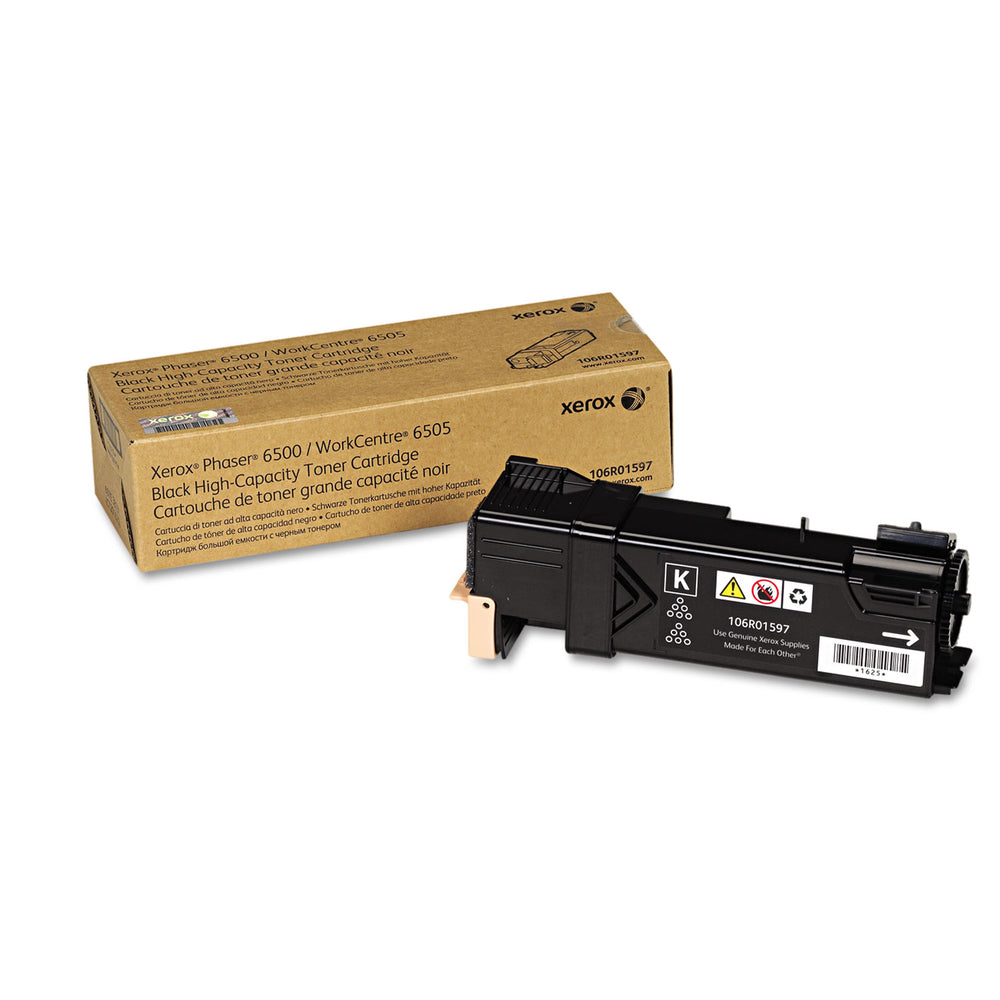 Xerox 106R01597 Black Toner Cartridge for Phaser 6500/WorkCentre 6505 - High Capacity Image 1