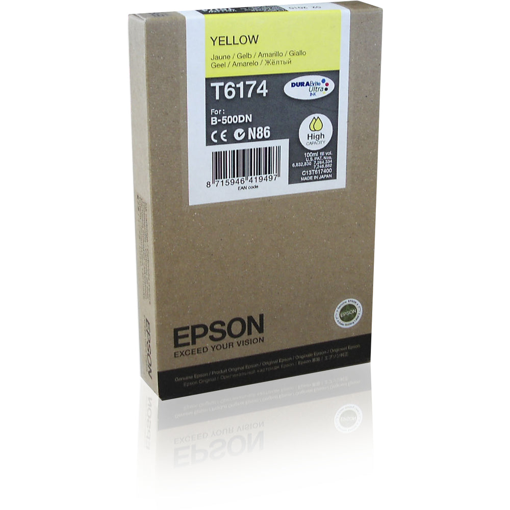 Epson America Print T617400 Yellow Ink Cartridge for B-500DN, B-510DN - 7000 Pages Image 1