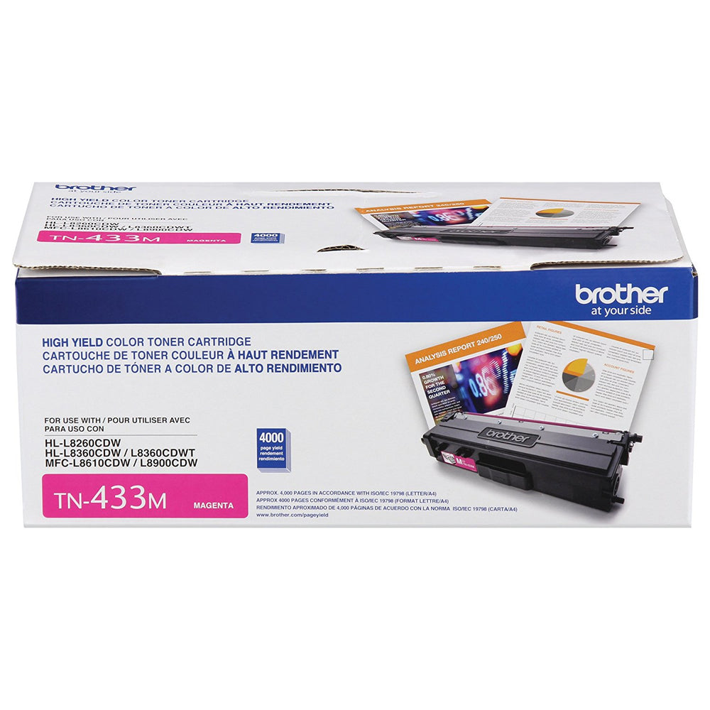 BROTHER INTERNATIONAL CORPORAT TN433M HIGH YIELD MAGENTA TONER