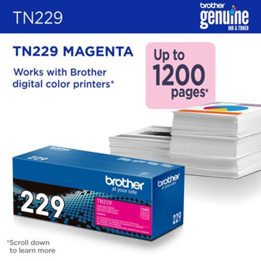 Brother TN-229M Standard Yield Magenta Toner Cartridge