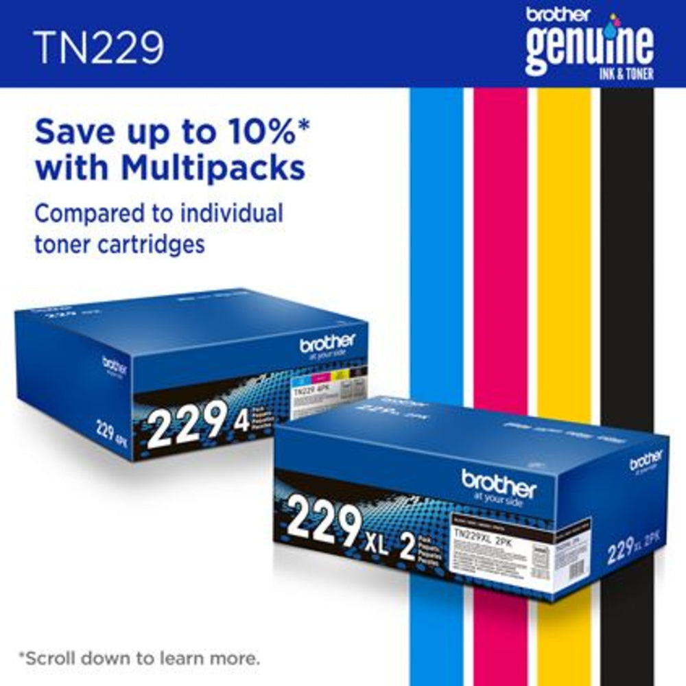 Brother TN229Y Yellow Toner Cartridge - Original - Standard Yield