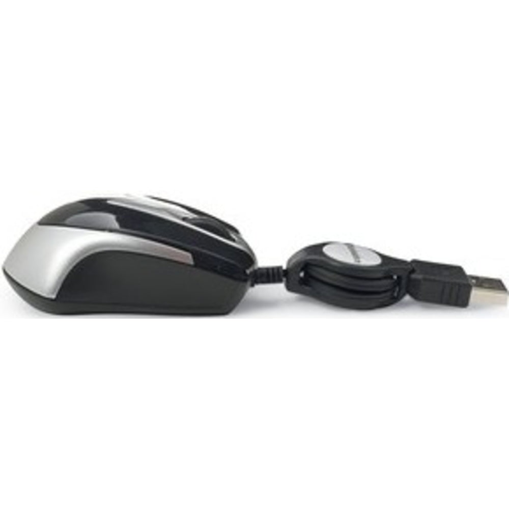 Verbatim 97256 Optical Mini Travel Mouse - Black Retractable Cord