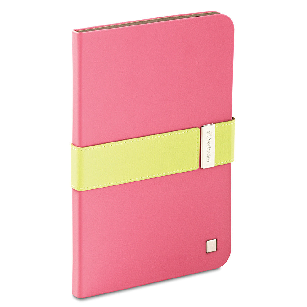 Verbatim 98418 iPad Mini Folio Signature Case Pink/Green Image 1