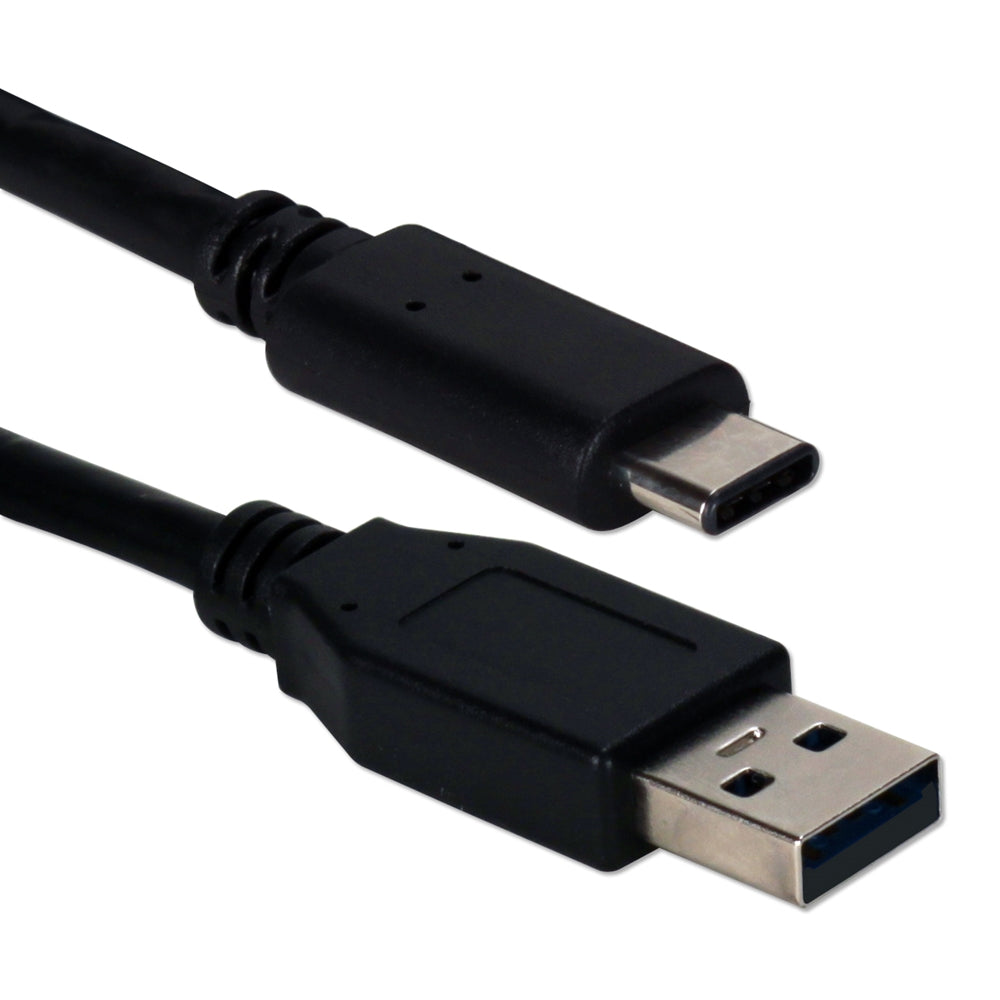 Qvs Cc2231B-1M 1M Usb-C To Usb-A Superspeed 10Gbps 60Watt Sync And Power Cable Image 1