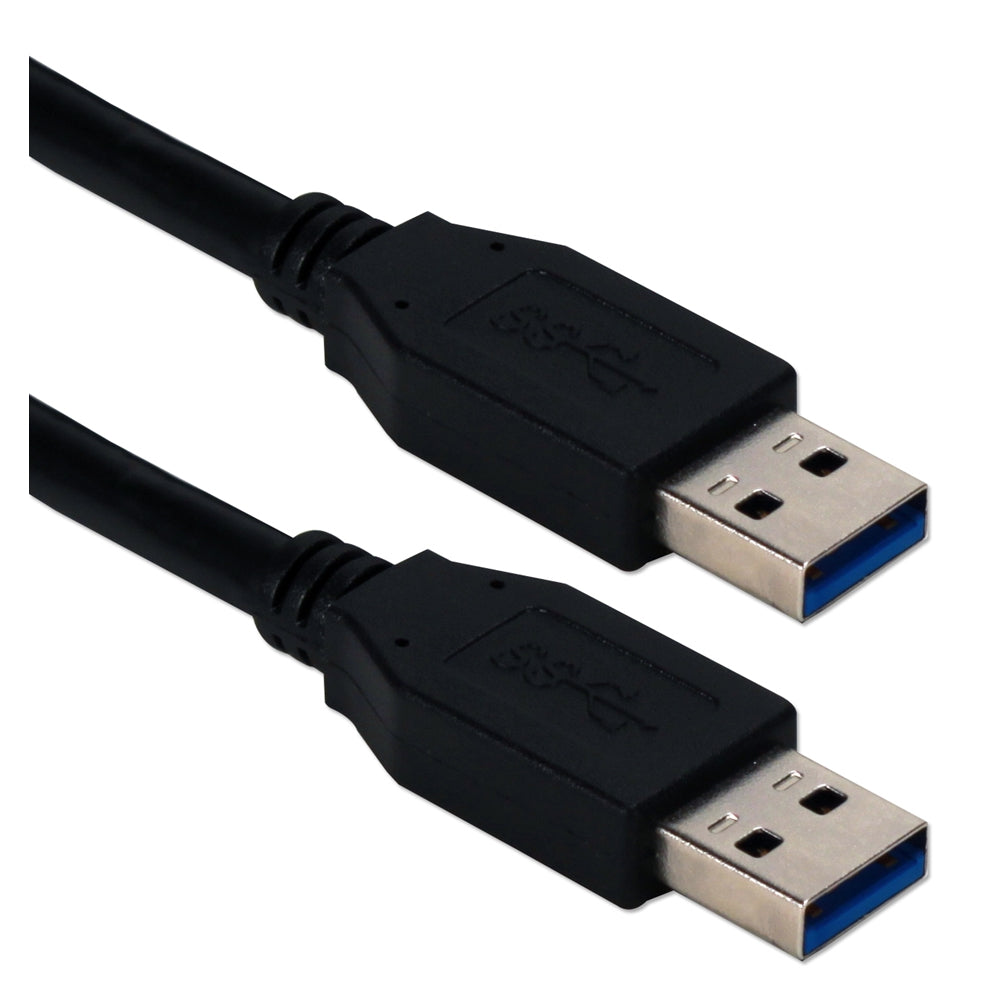QVS CC2229C-03BK USB Cable 3.2 Gen 1 Type A Male to Male 0.9m Black Image 1