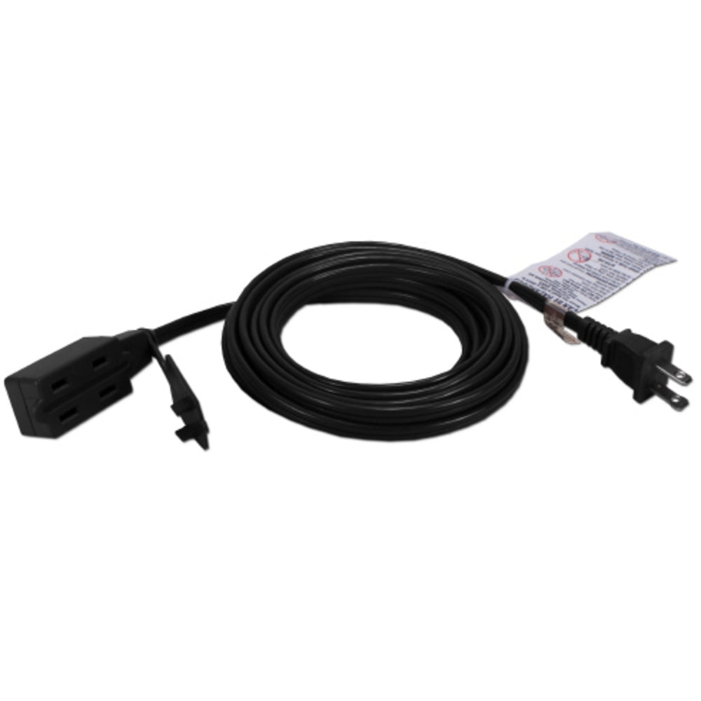 Qvs Pc2Px-15 15Ft 3 Outlet 2 Prong Power Extension Cord Ac Male To Female Image 1