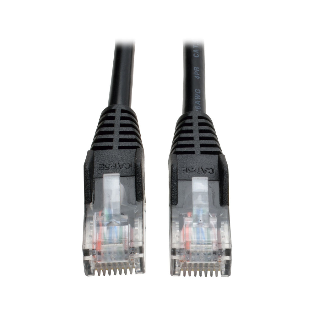 Tripp Lite N001-007-BK Cat5E Patch Cable Black, 350Mhz Snagless RJ45 M/M Image 1