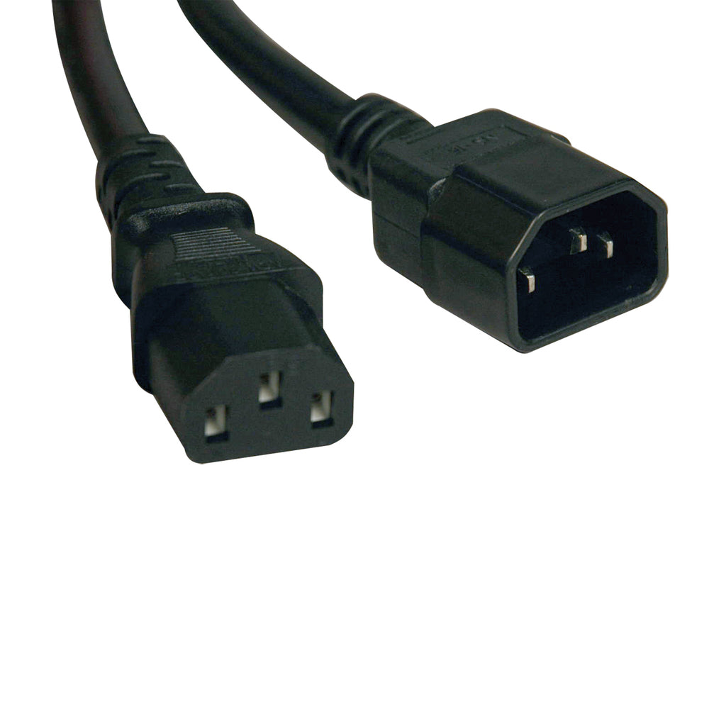 Tripp Lite P004-004 Power Cord Extension Cable 4ft C14 to C13 Black Image 1