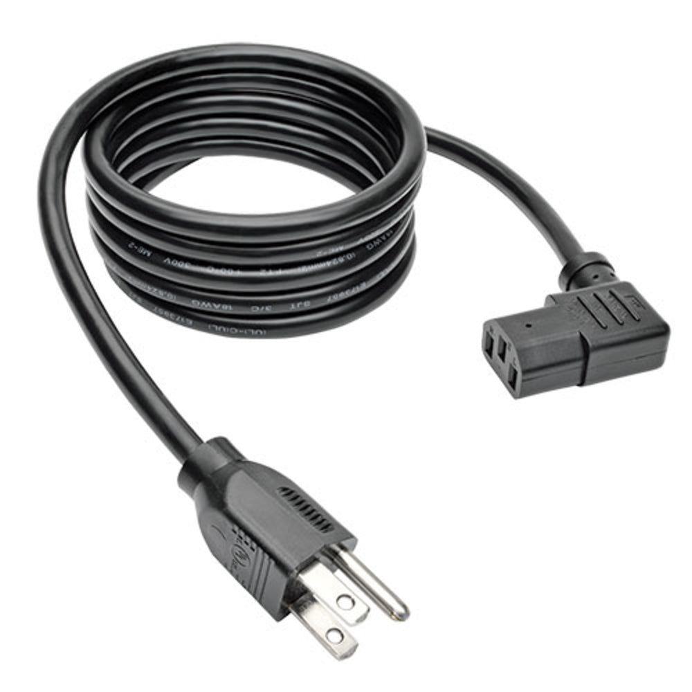 Tripp Lite P006-006-13RA Power Cord 6ft NEMA 5-15P to C13 Coupler Right Angle