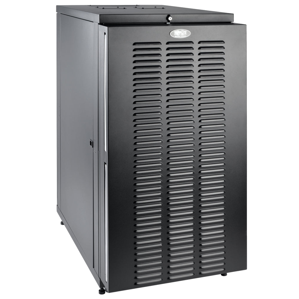 Tripp Lite SR24UBFFD 24U Rack Floor Enclosure Server Cabinet Doors Image 1