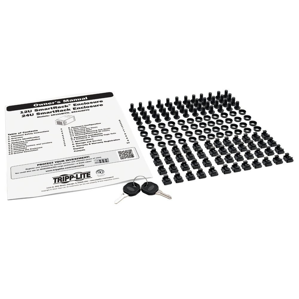 Tripp Lite SR24UBFFD 24U Rack Floor Enclosure Server Cabinet Doors