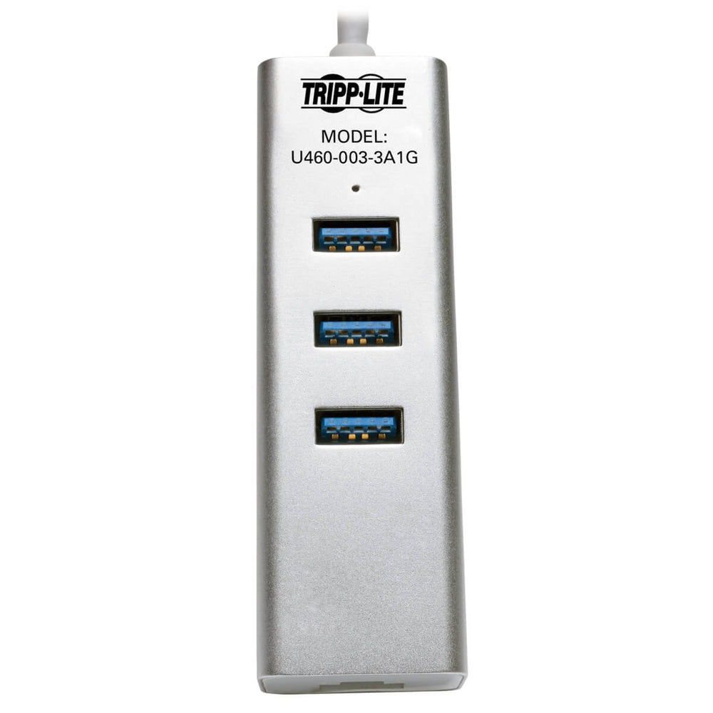 TRIPP LITE U460-003-3A1G PORTABLE USB 3.1 GEN 1 GIGABIT ETHERNET ADAPTER 3-PORT