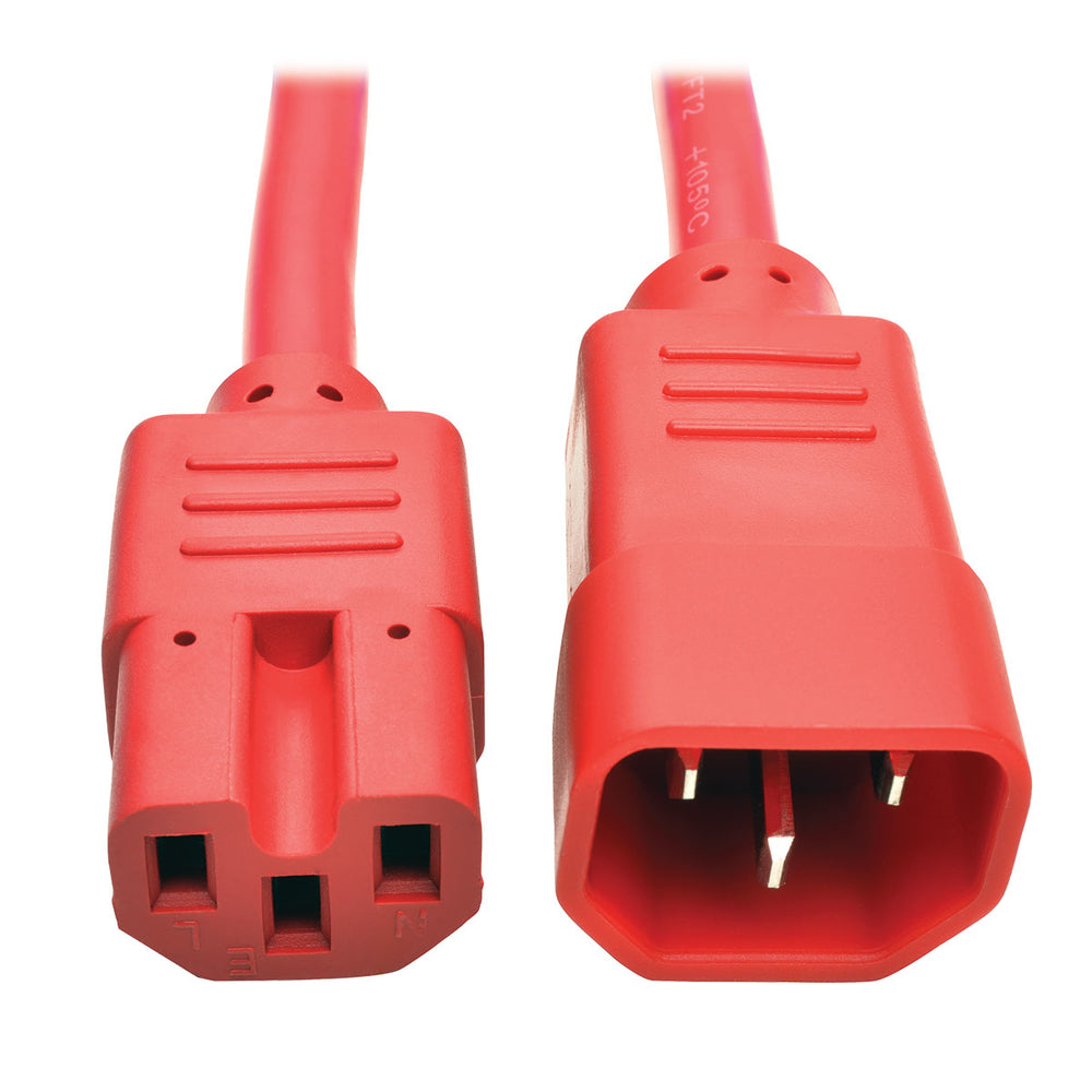 Tripp Lite P018-003-ARD Power Cable C14 to C15 Red 3ft Image 1