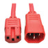 Tripp Lite P018-003-ARD Power Cable C14 to C15 Red 3ft Image 1