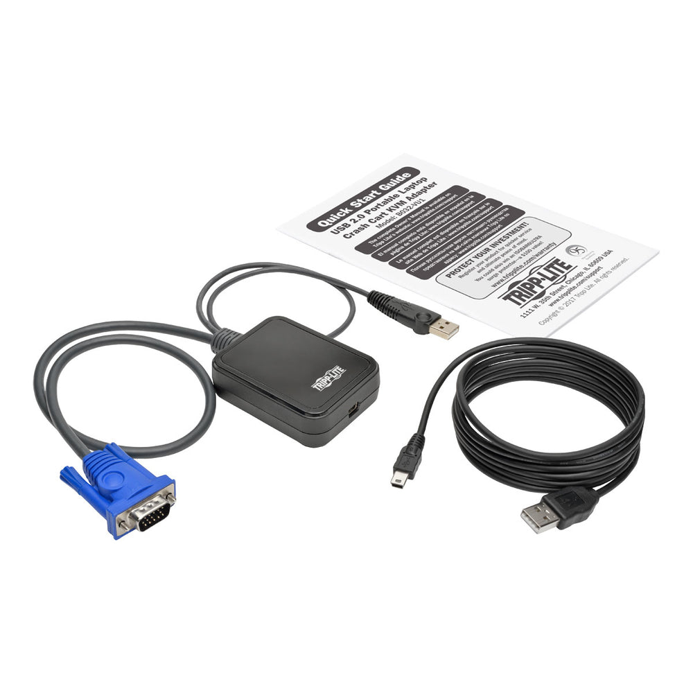 Tripp Lite B032-VU1 KVM Console USB 2.0 Laptop Crash Cart Adapter