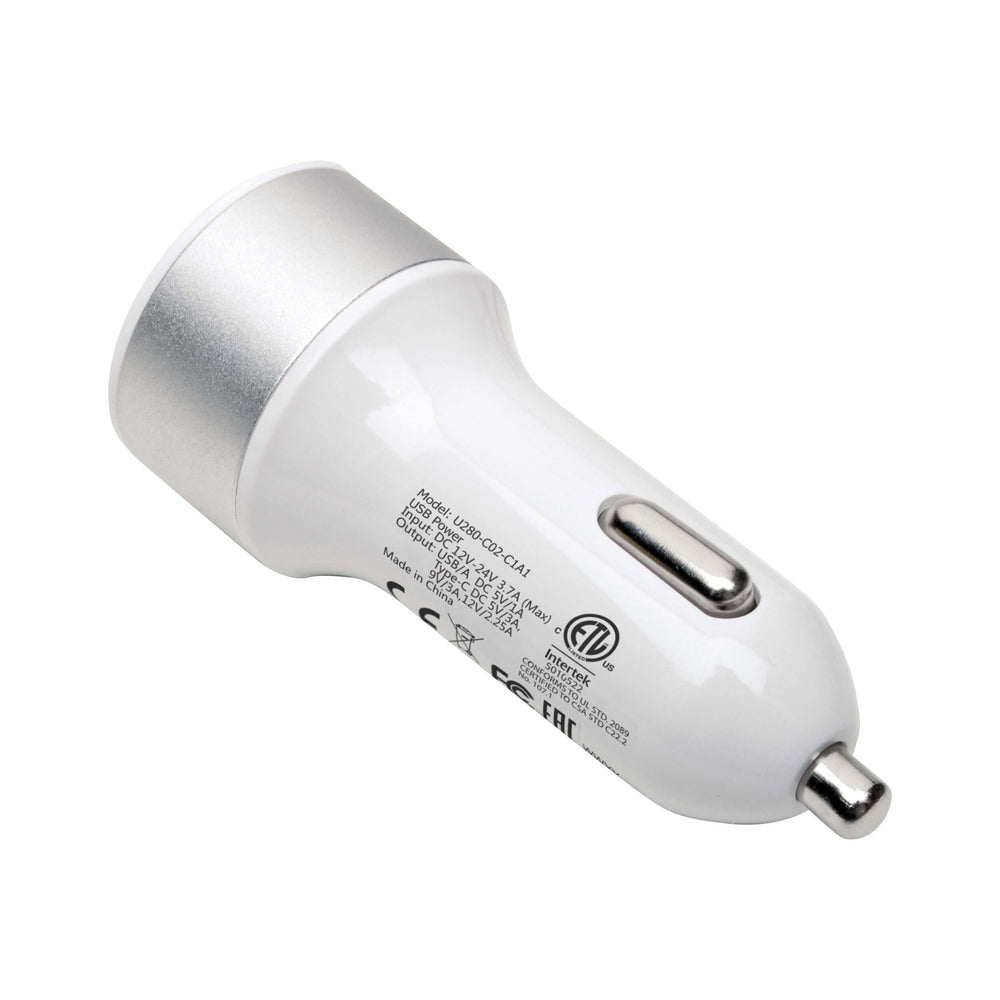 TRIPP LITE U280-C02-C1A1 Dual-Port Usb Car Charger Pd Charging Type C 27W And A
