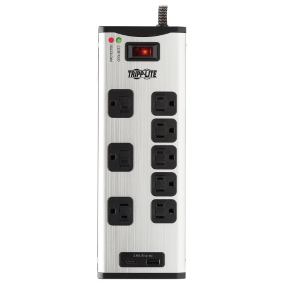 TRIPP LITE NON CABLES AND CONN TLM88USBC Surge Protector Power Strip 8-Outlet