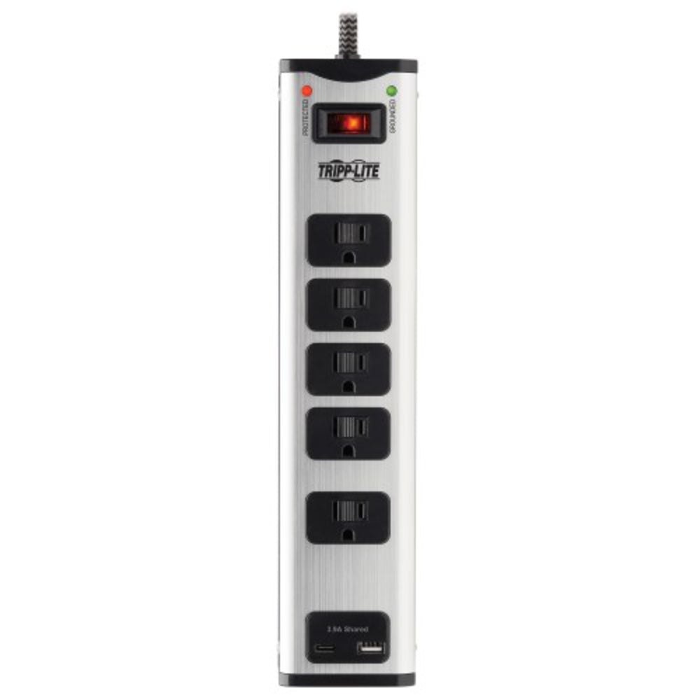 TRIPP LITE NON CABLES AND CONN TLM506USBC Surge Protector Power Strip 5-Outlet