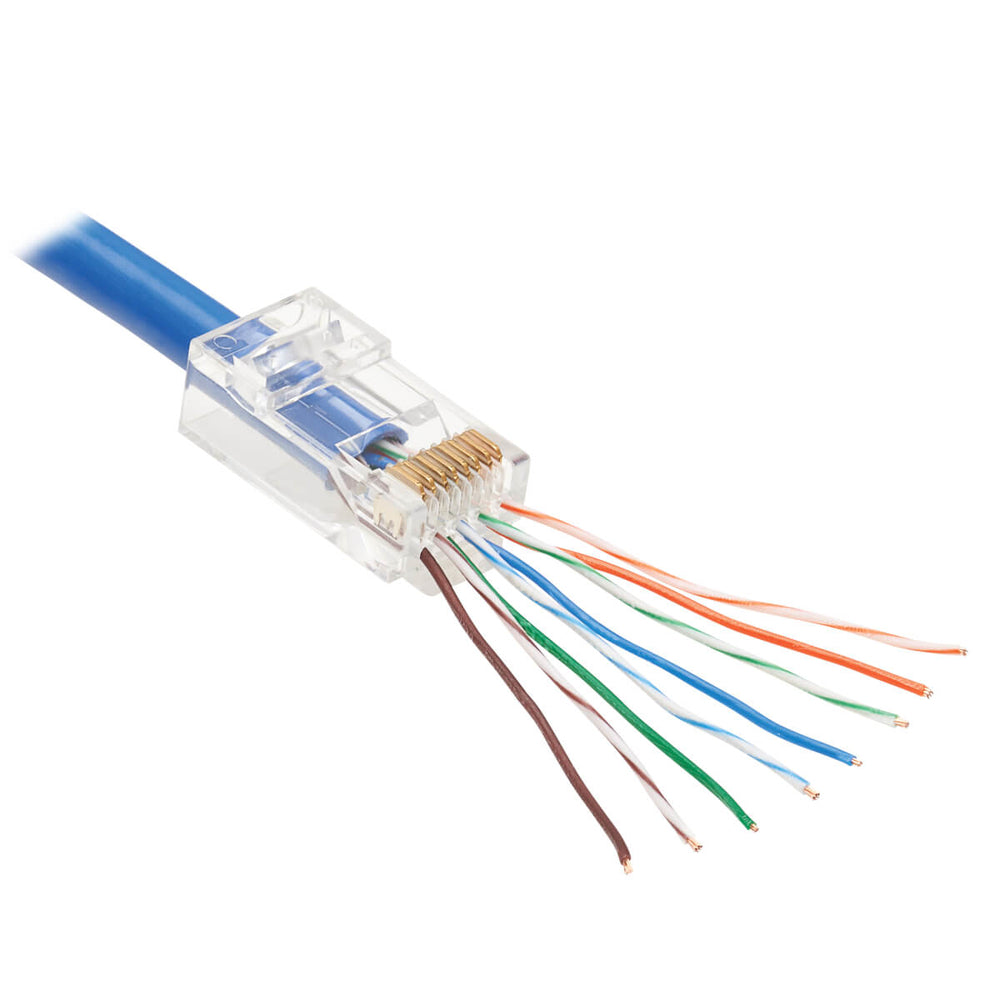 Tripp Lite N232-100-UTP 100Pk CAT6 RJ45 Pass-Through FTP Ethernet Connectors