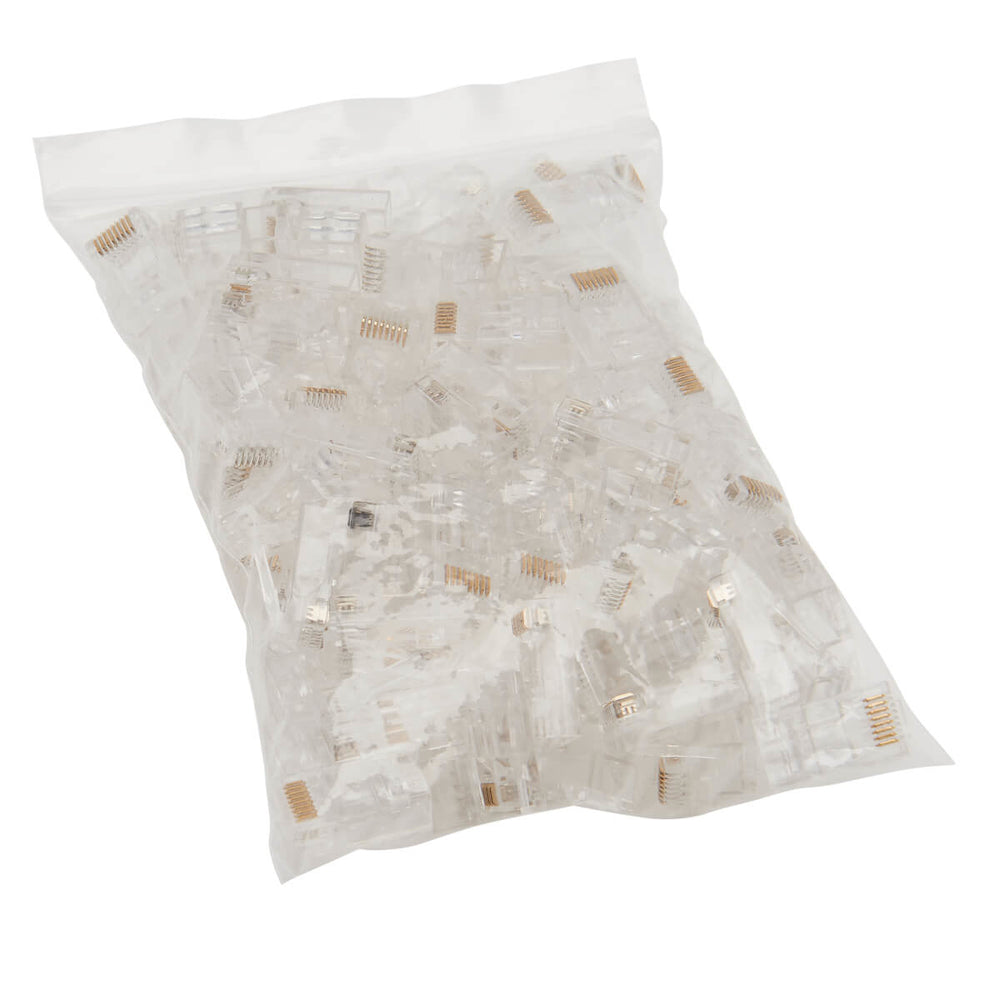 Tripp Lite N232-100-UTP 100Pk CAT6 RJ45 Pass-Through FTP Ethernet Connectors