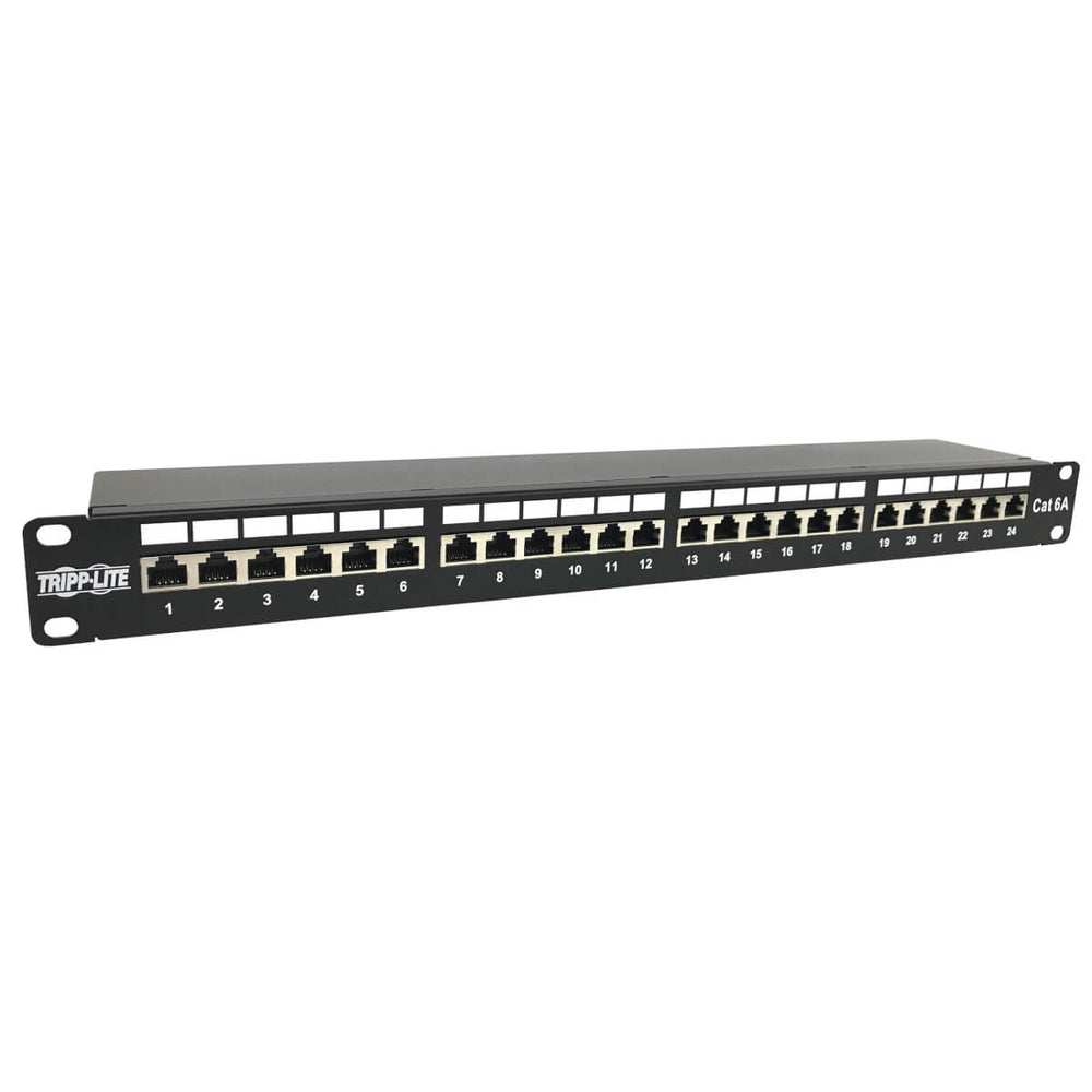 Tripp Lite N252-024-6A-SH Cat6a Patch Panel Shielded 24-Port 10Gbps Image 1
