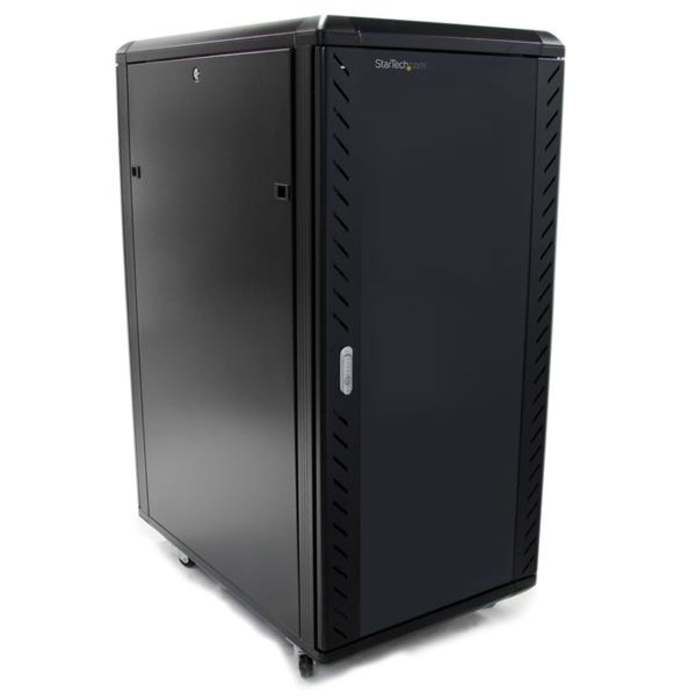 Startech RK2536BKF 25U Server Rack Cabinet Black 36inch Freestanding Image 1