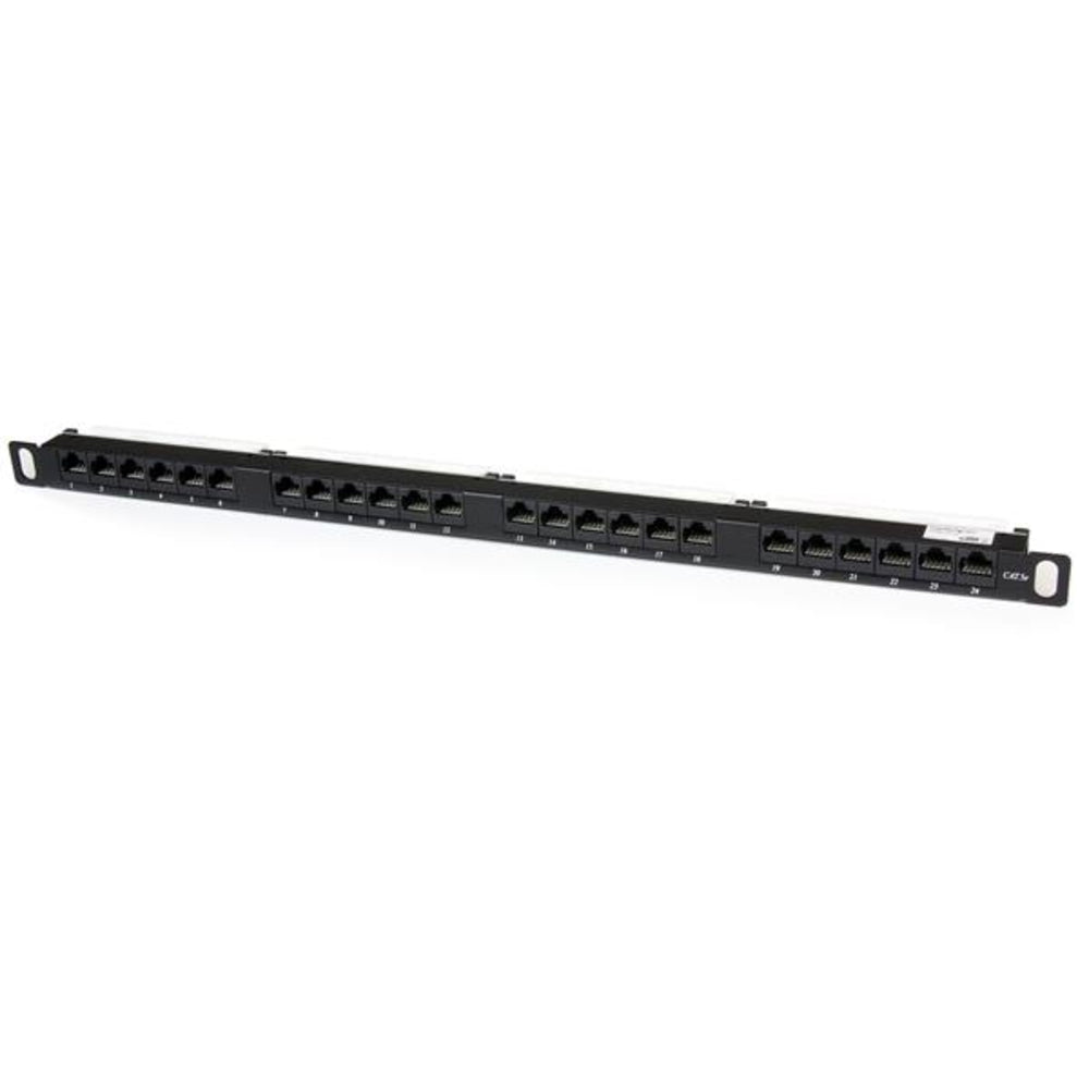 Startech.Com Panelhu24 24Port Half U 0.5U Rack Mount Cat5E Network Patch Panel Image 1