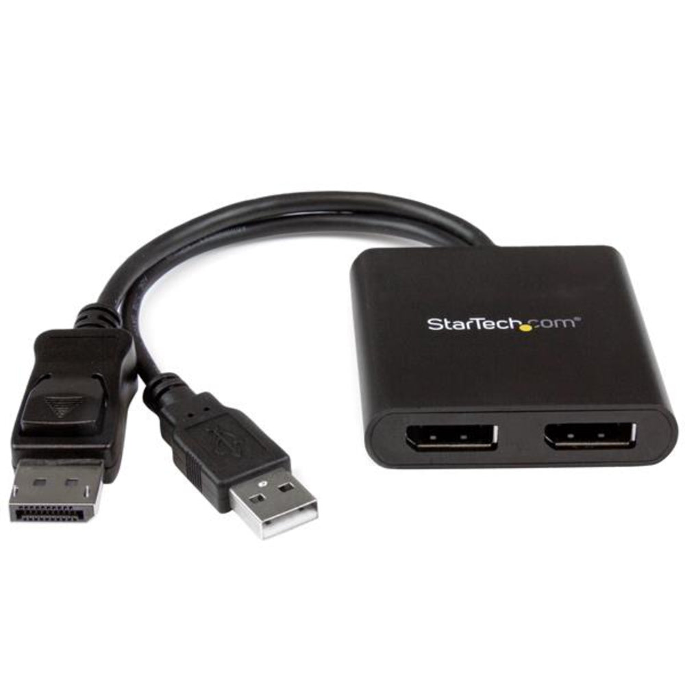 Startech.com MSTDP122DP 2-Port Multi Monitor Adapter DisplayPort 1.2 MST Hub Image 1