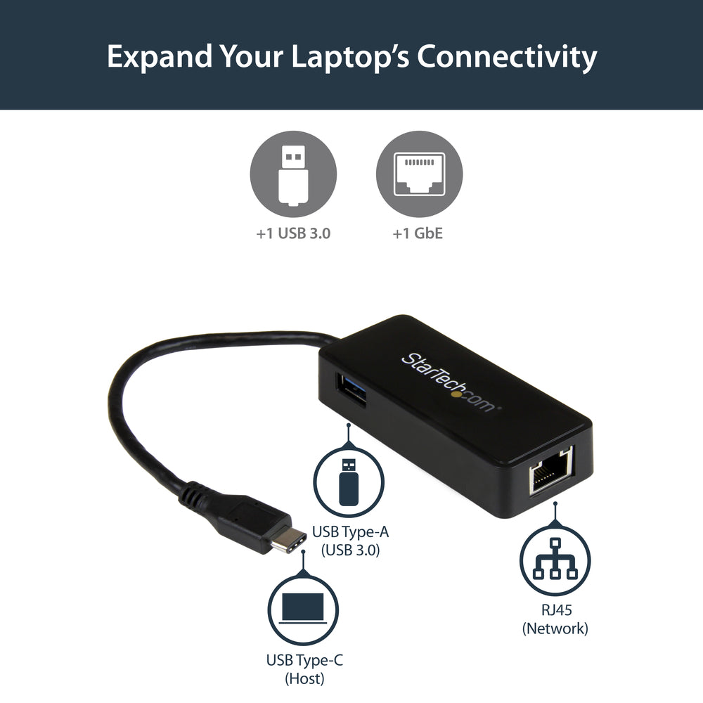 Startech.Com Us1Gc301Au Use The Usb Type C Port On A Laptop To Add Gbe -Usb 3.