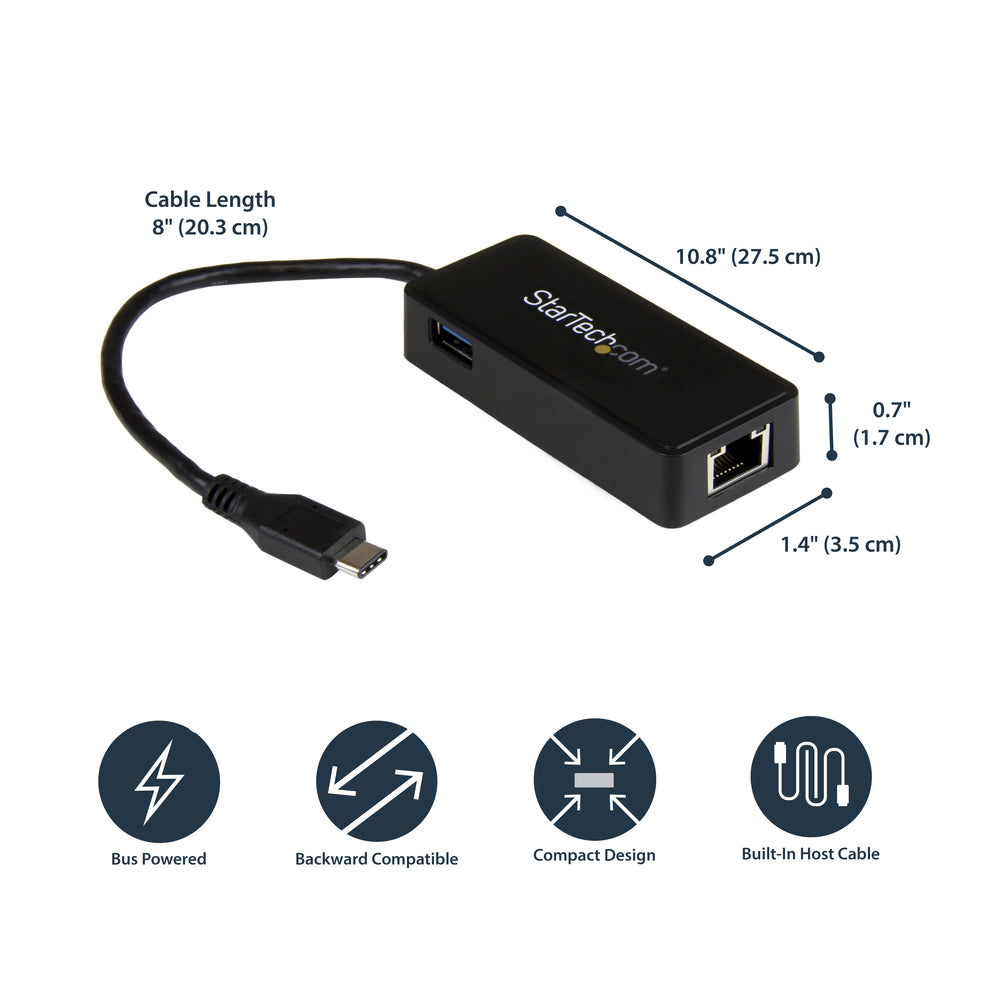 Startech.Com Us1Gc301Au Use The Usb Type C Port On A Laptop To Add Gbe -Usb 3.