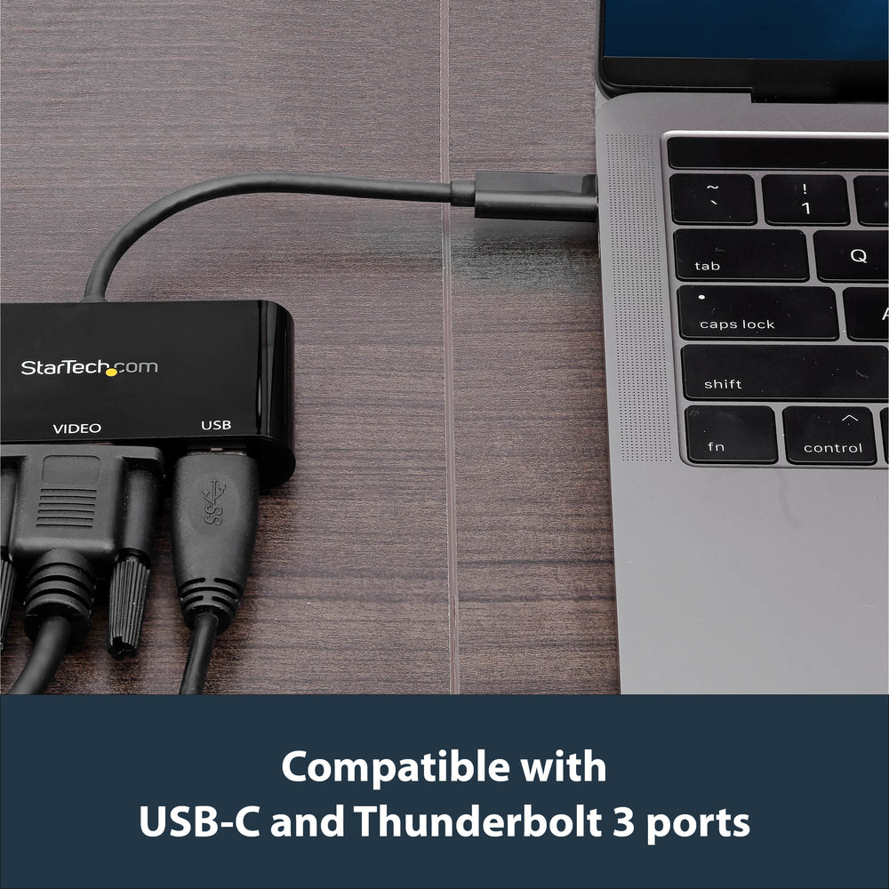 STARTECH.COM CDP2VGAUACP USB C VGA MULTIPORT ADAPTER 3.0 PORT 60W PD CONNECT