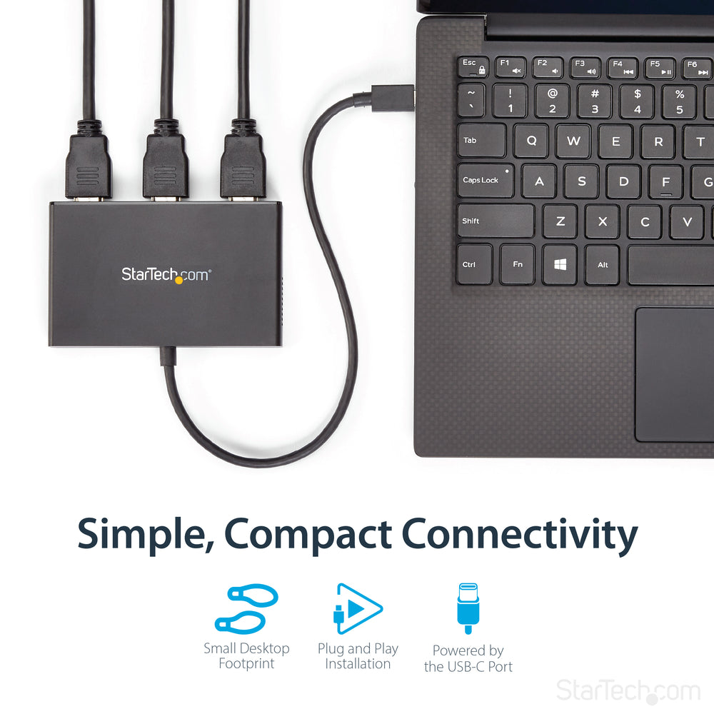 Startech.Com Mstcdp123Hd Usb Type-C Multi-Monitor Adapter Can Drive 2X 4K 30Hz