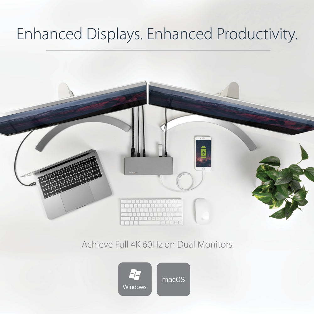 Startech.com TB3DK2DPPD Thunderbolt 3 Docking Station Dual Monitor 4K