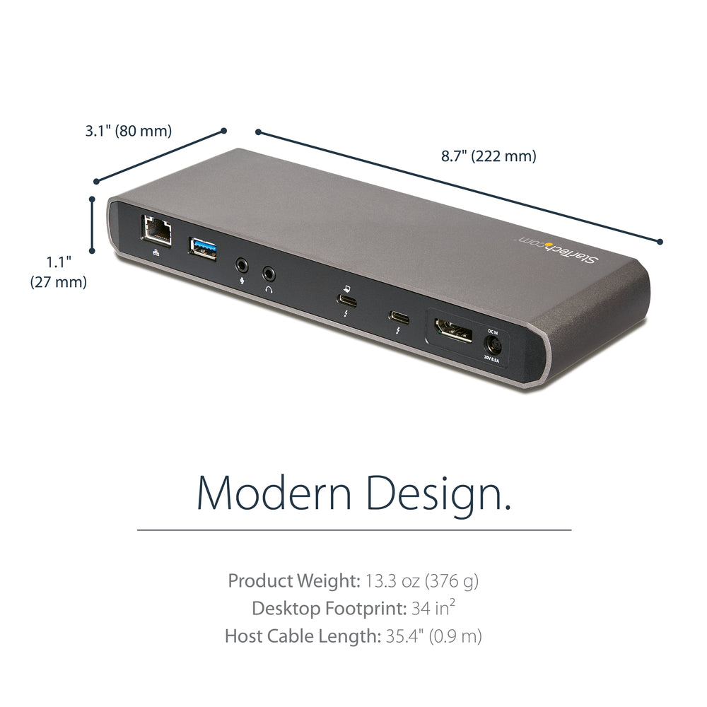 Startech.com TB3DK2DPPD Thunderbolt 3 Docking Station Dual Monitor 4K