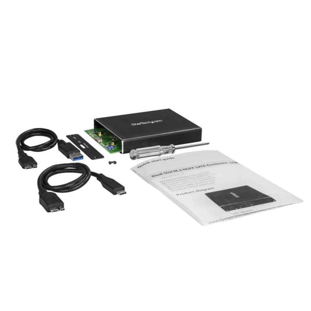 Startech.Com Sm22Bu31C3R Dual Drive M.2 Sata Enclosure Raid Usb 3.1 Gen 2 C A