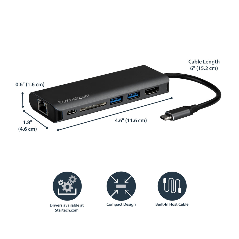 Startech DKT30CSDHPD USB-C Multiport Adapter with 4K HDMI GbE
