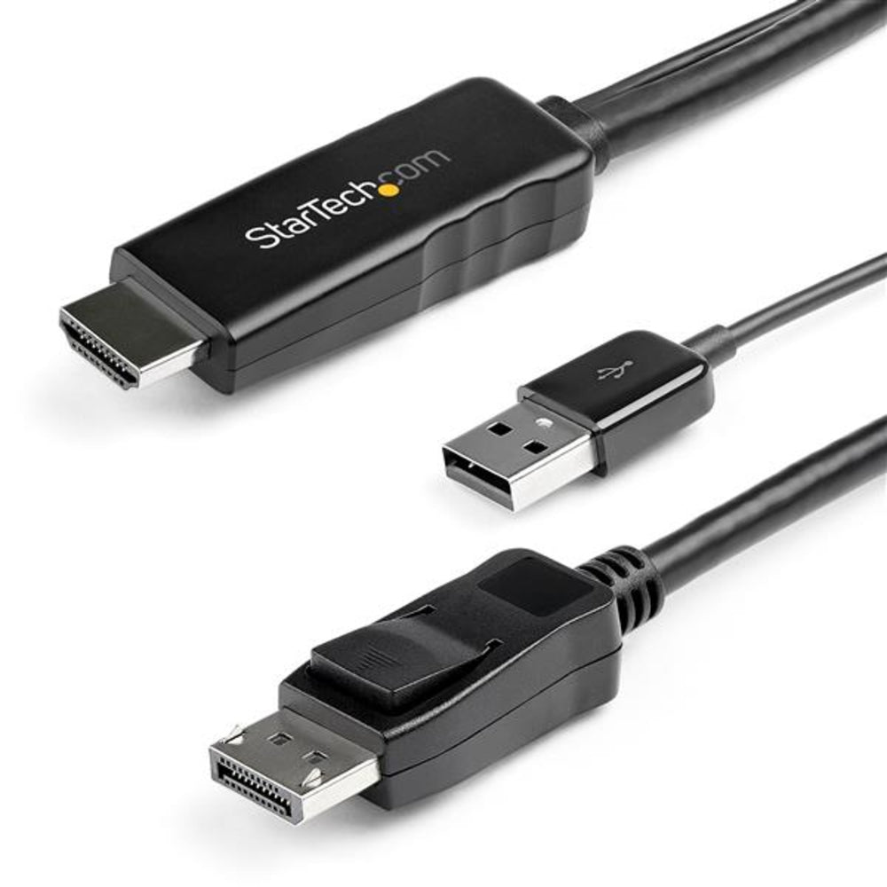 Startech.com HD2DPMM2M HDMI 1.4 to DisplayPort 1.2 Active Adapter Cable 4K 30Hz Image 1