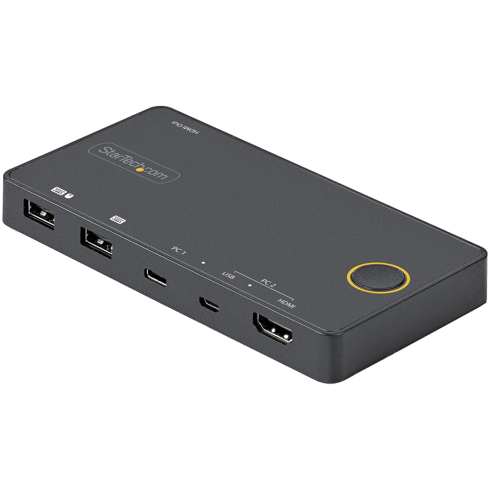 Startech.com SV221HUC4K 2-Port USB-A/HDMI and USB-C KVM Switch 4K 60Hz HDMI 2.0 - USB-A/HDMI and USB-C KVM Switch 4K 60Hz HDMI 2.0 Image 1