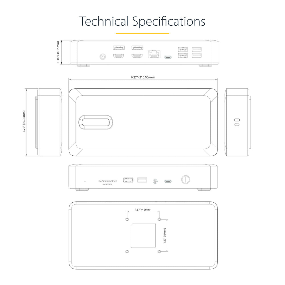 Startech 132N-TB4USB4DOCK Thunderbolt 4 Docking Station 2X HDMI DisplayPort