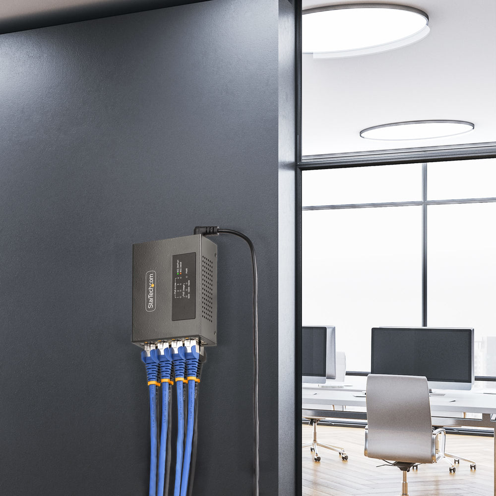 StarTech AS445C-POE-INJECTOR PoE Adapter 2.5Gbps 5-Port Ethernet