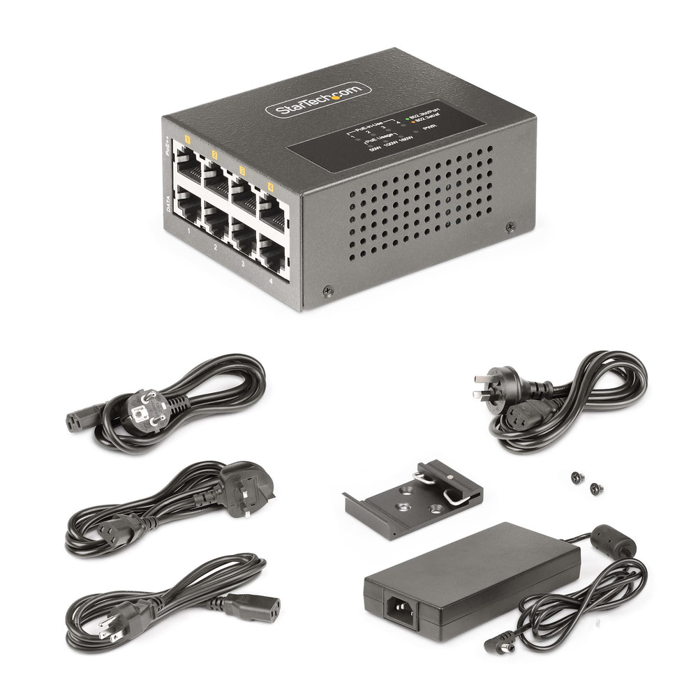 StarTech AS445C-POE-INJECTOR PoE Adapter 2.5Gbps 5-Port Ethernet