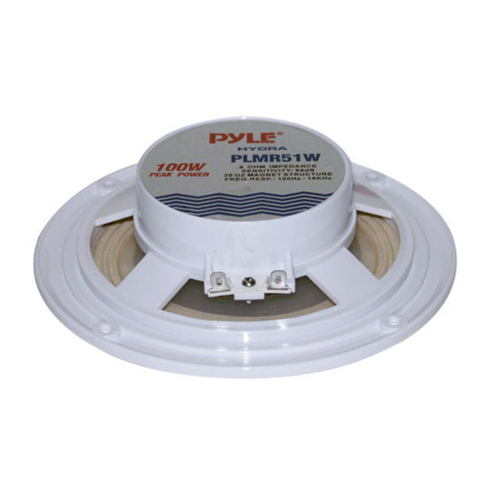 Pyle PLMR51W Marine 5.25" Dual Cone Speakers White