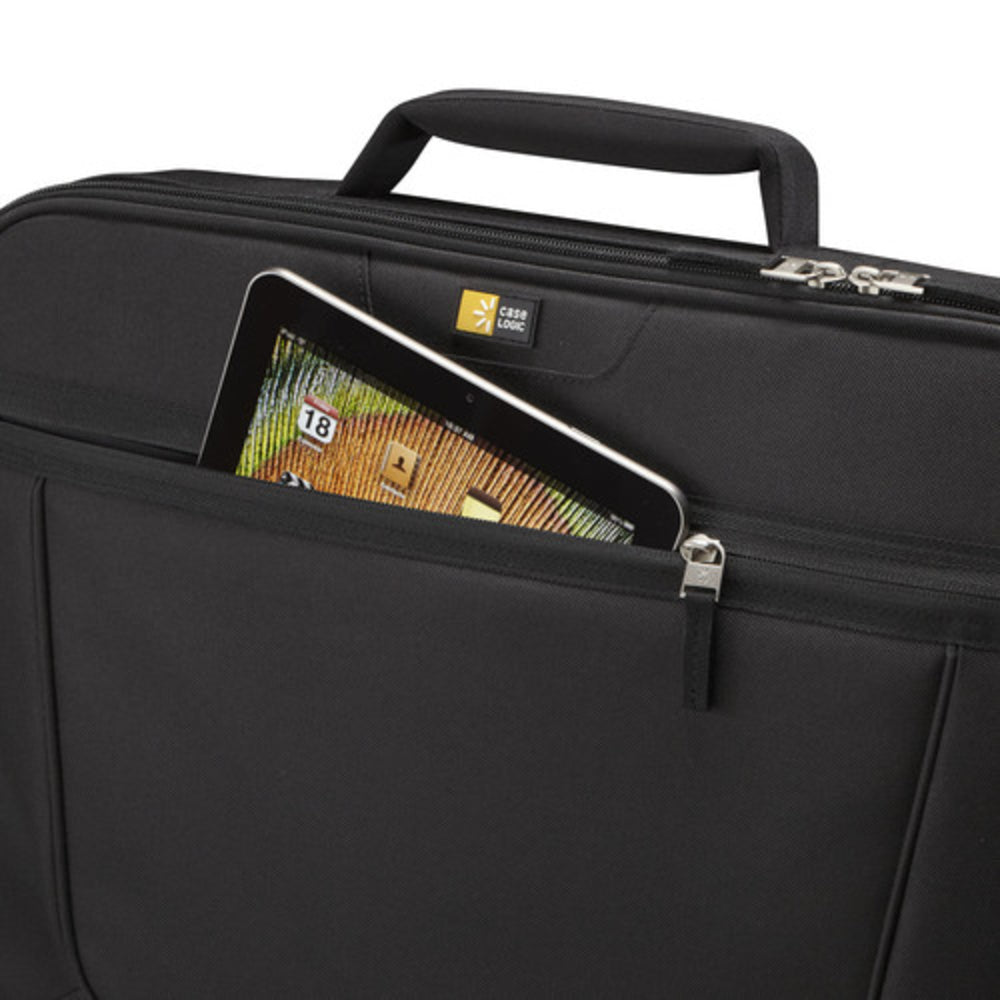Case Logic VNCI-217 Laptop Messenger Case, Fits Up To 17.3", Black Polyester