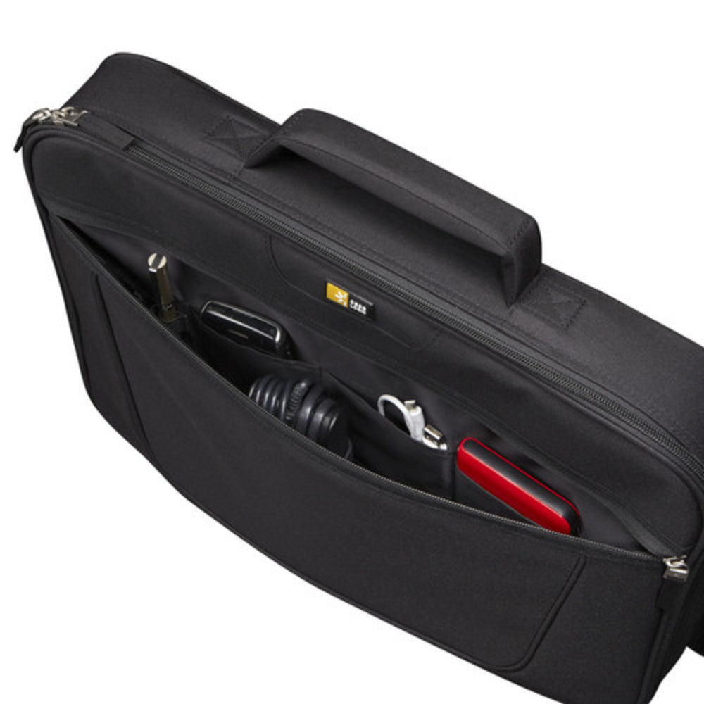 Case Logic VNCI-217 Laptop Messenger Case, Fits Up To 17.3", Black Polyester