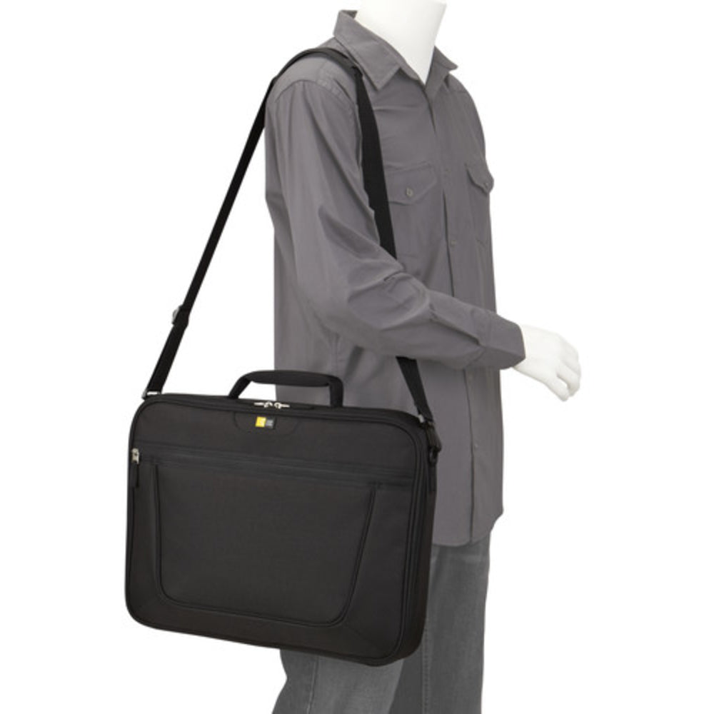 Case Logic VNCI-217 Laptop Messenger Case, Fits Up To 17.3", Black Polyester