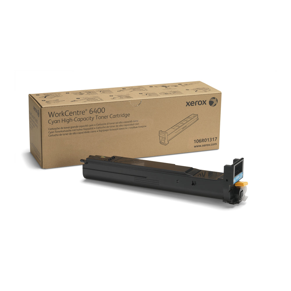 Xerox 106R01317 Cyan Toner Cartridge for WorkCentre 6400 - High Capacity (16500 Pages) Image 1
