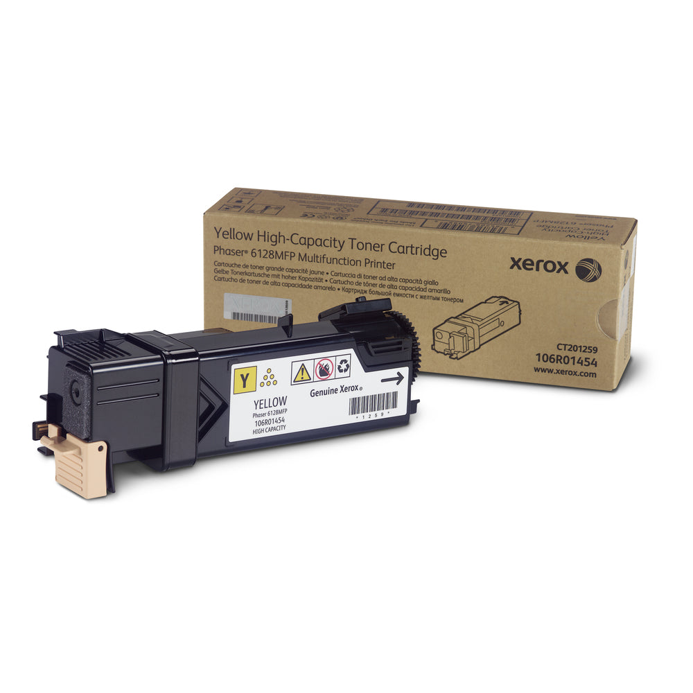 Xerox 106R01454 Yellow Toner Cartridge - Standard Capacity 2500 Pages Image 1