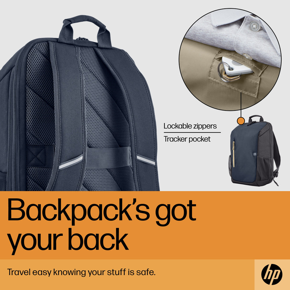HP 6B8U6AA 15.6" Laptop Travel Backpack 18L Iron Grey
