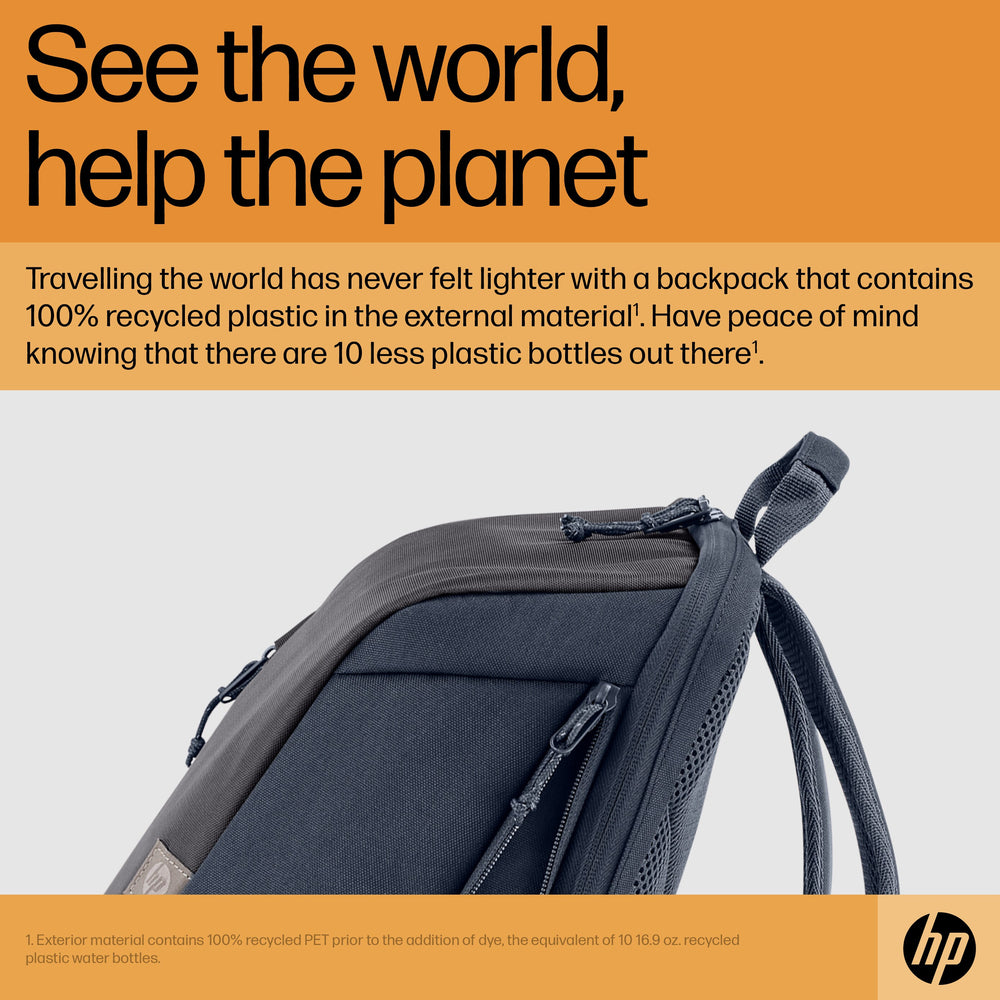 HP 6B8U6AA 15.6" Laptop Travel Backpack 18L Iron Grey